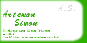 artemon simon business card